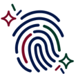 Colorful fingerprint icon representing ABBODA original fragrances and unique scent identities